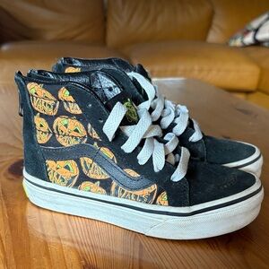 Vans Black and Orange Kids pumpkin 🎃 Halloween Sneakers